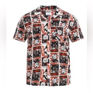 Chucky Graphic Button Shirt with Short Sleeves
